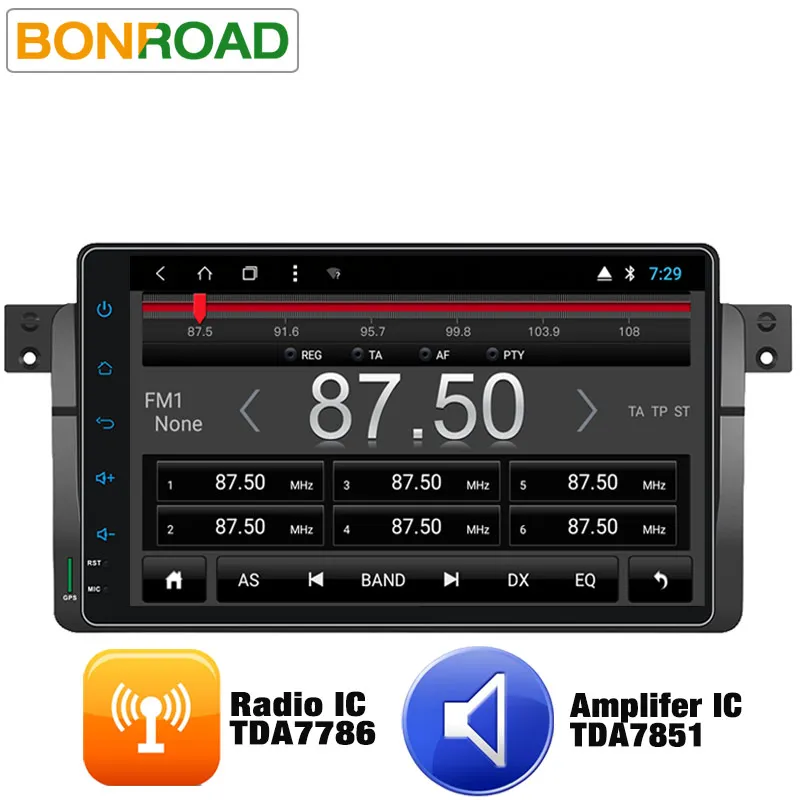 Sale BONROAD Octa Core Android8.1.0 Ram 2G Full Touch Car Video Player For E46/M3/MG/ZT/Rover 75/320/318/325 RDS GPS BT Wifi (No DVD) 2
