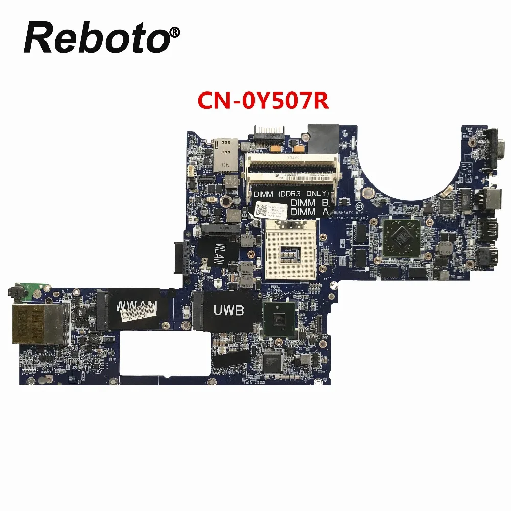 

Reboto CN-0Y507R For DELL XPS 1645 Laptop Motherboard PM55 HD4670 1GB 0Y507R Y507R DA0RM5MB8D0 Support i7 CPU MB 100% tested