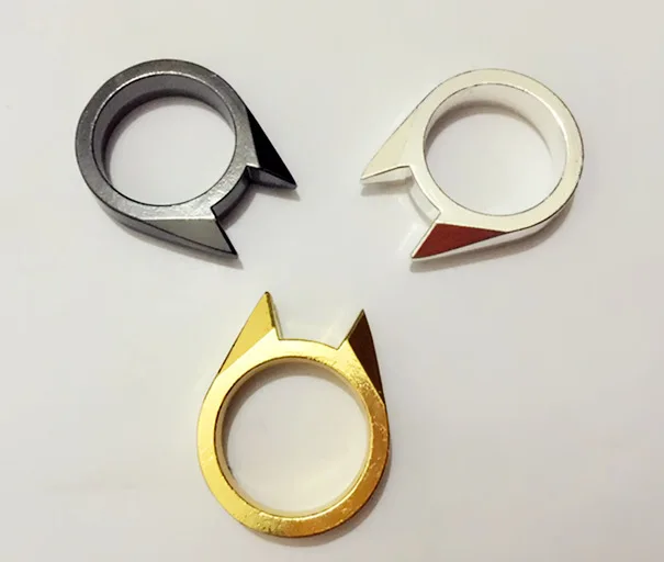 Кольцо для самообороны из нержавеющей стали 3 цвета|defense|defense tooldefense ring |