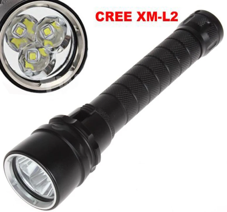 Diving 3 L2 led Flashlight 30W 3X CREE XML L2 4000 Lumen LED Torch 100M Underwater Waterproof