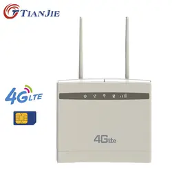 TianJie 4 г CPE Wi fi ретранслятор 300 Мбит/с беспроводной/мини маршрутизатор шлюз плюс телевизионные антенны PK huawei B525 B525S-65a Tenda