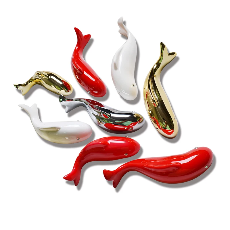 

Chinese wall fish three-dimensional wall hanging pendant restaurant food restaurant wall entrance ornaments red fish ornaments