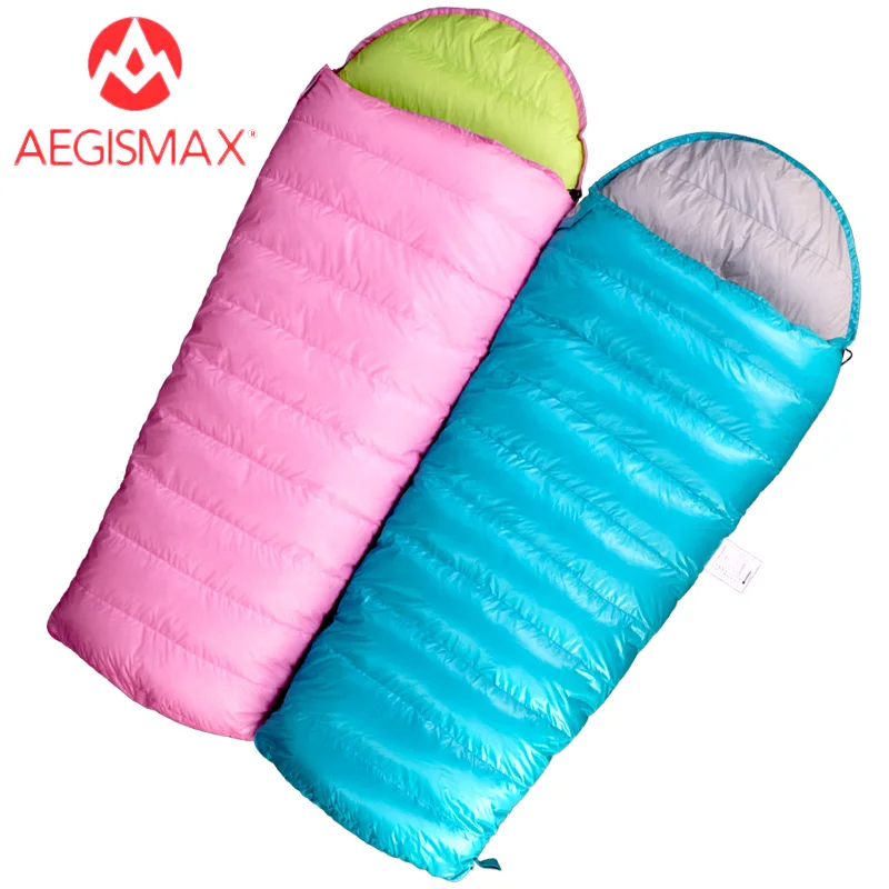 AEGISMAX Children Envelope Down Sleeping bags Filling 95% White Goose Down for Kids Outdoor Hiking Camping Blue Pink AEGISMAX Children Envelope Down Sleeping bags Filling 95% White Goose Down for Kids Outdoor Hiking Camping Blue Pink