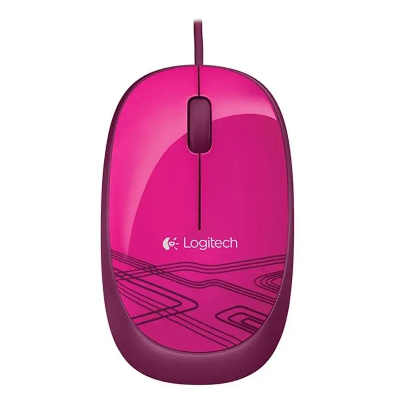 Logitech M105 USB Проводная 1000 dpi офисная мышь для Mac OS/Windows PC/ноутбук - Цвет: Розовый