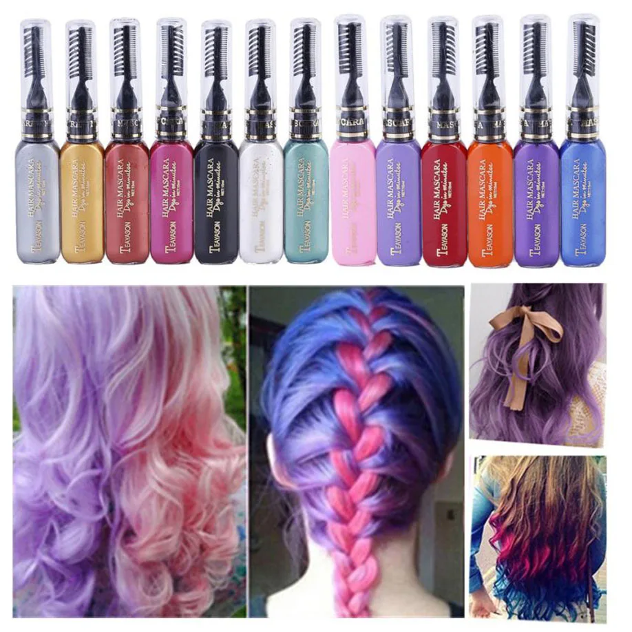 

Women's Fashion 15ml Hair Dye Professional Temporary Instant Hair Color Dye Highlights Streaks Touch Wholesale