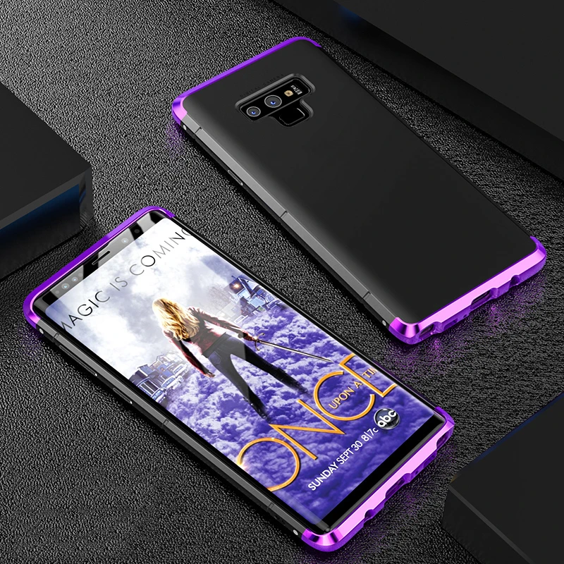 Роскошный чехол для Samsung Galaxy Note 9 360 полная защита 3 в 1 Алюминиевый металлический