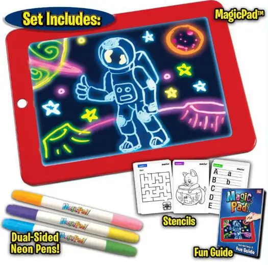 3D волшебный коврик светящийся набор чертежных досок светится в темноте детская игрушка для разрисовывания стираемый Doodle Draw со светлым Блиновым эскизом - Цвет: Random color