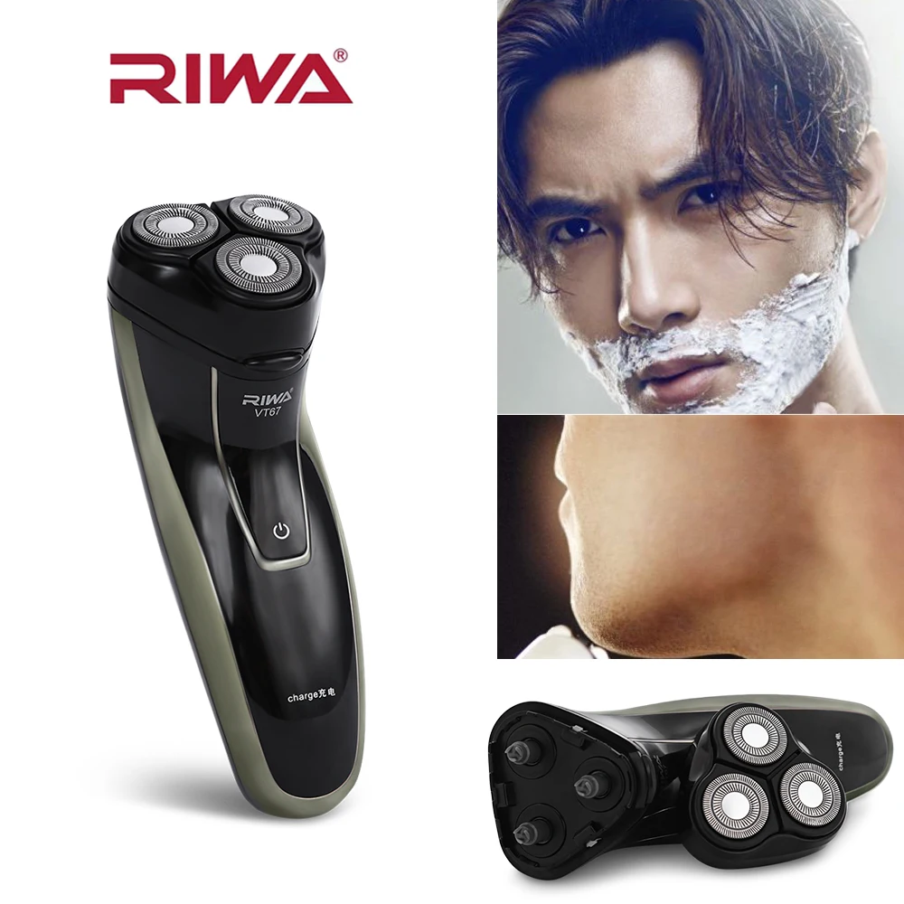 RIWA Floating Shaver Electric Razor Twin Blade Male Face Hair Shaving