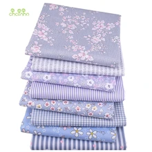 Chainho, серая Цветочная серия, 8 шт./лот, саржевая хлопковая ткань с принтом, Лоскутная Ткань, DIY швейный материал для стеганых изделий для детей и малышей