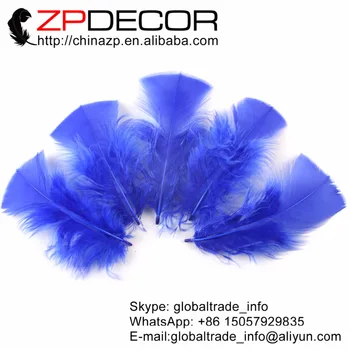 

Leading Supplier ZPDECOR Factory 500pcs High Quality Royal Blue Dyed Turkey T-Base Plumage Feathers for Wedding Decoration