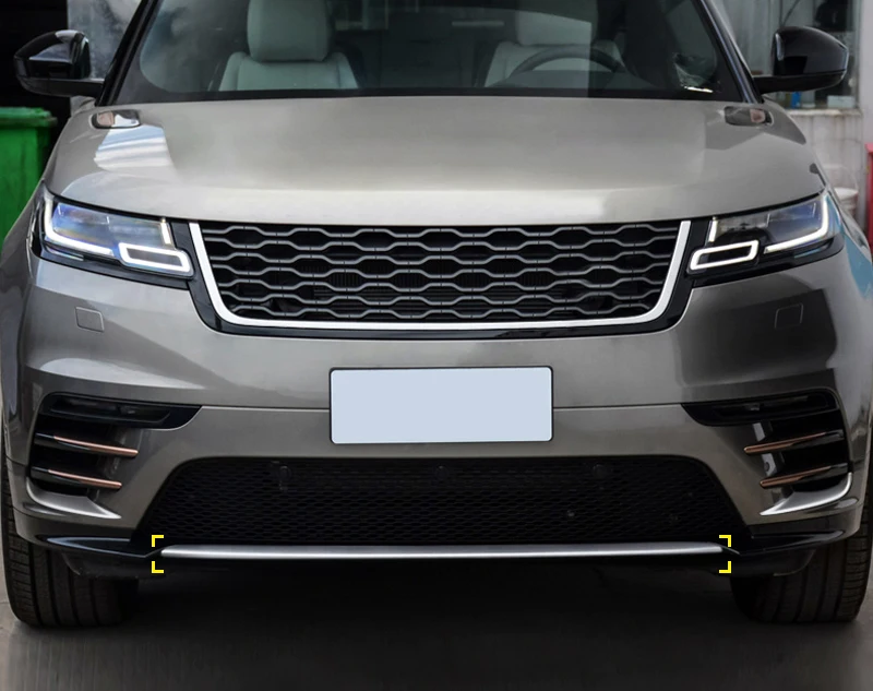 Подходит для высокооборудованной! Для Land Rover Range Rover Velar внешняя стальная матовая Защитная крышка переднего бампера 1