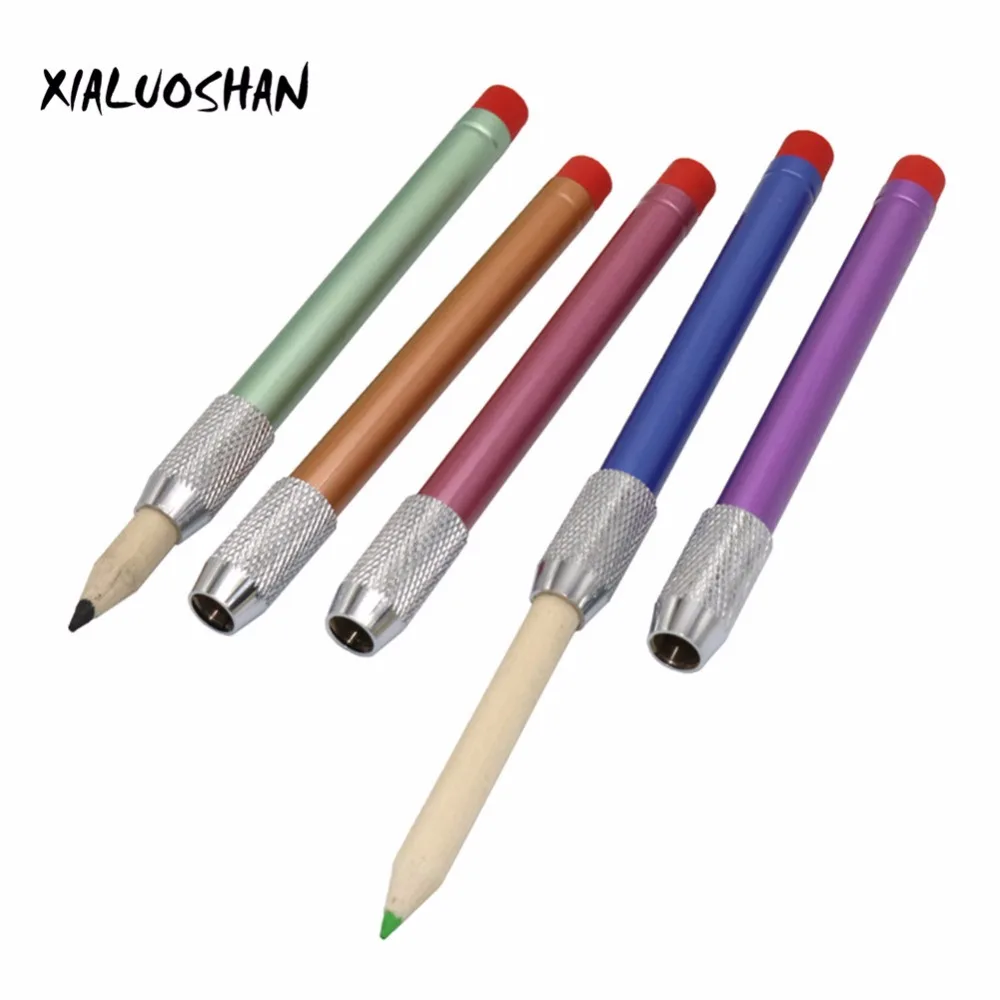 

2 Pcs Metal Eraser Pencil Extenders Colorful Multifunction Adjustable Pencil Extender Holder School Art Writing Tools