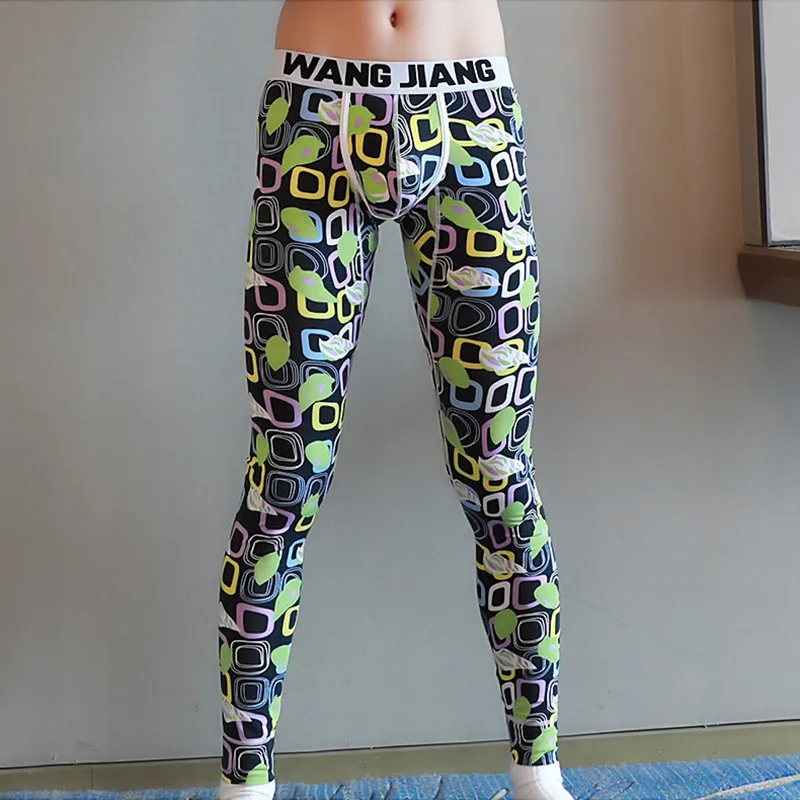 Новинка WJ Men'Long johns термобелье с низкой посадкой плотные теплые кальсоны для