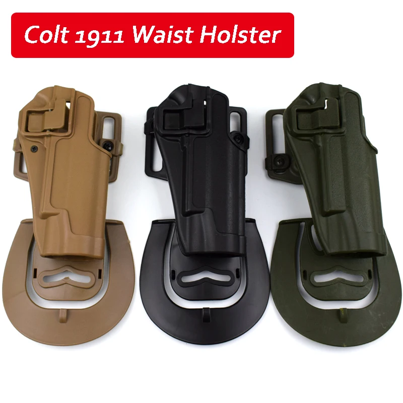 

Tactical Colt 1911 Hunting Pistol Gun Belt Holster Airsoft Paintball Gun Right Hand Waist Holster