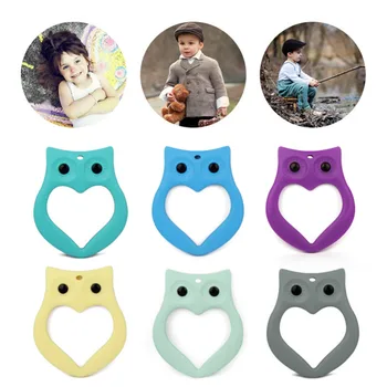 

Owl Shaped Baby Food Grade Silicone Teether Soft Little Kids Baby Chewing Toys Baby Dental Care