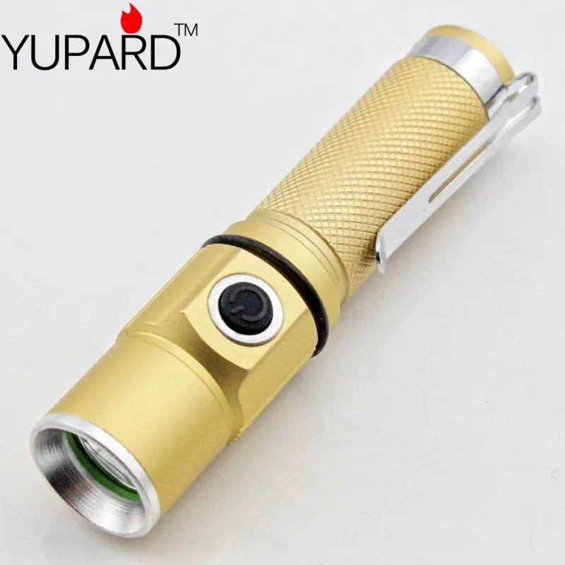 

YUPARD Mini rechargeable Q5 LED Portable Flashlight Torch lantern 14500 battery Lamp 3 modes free shipping fishing hunting