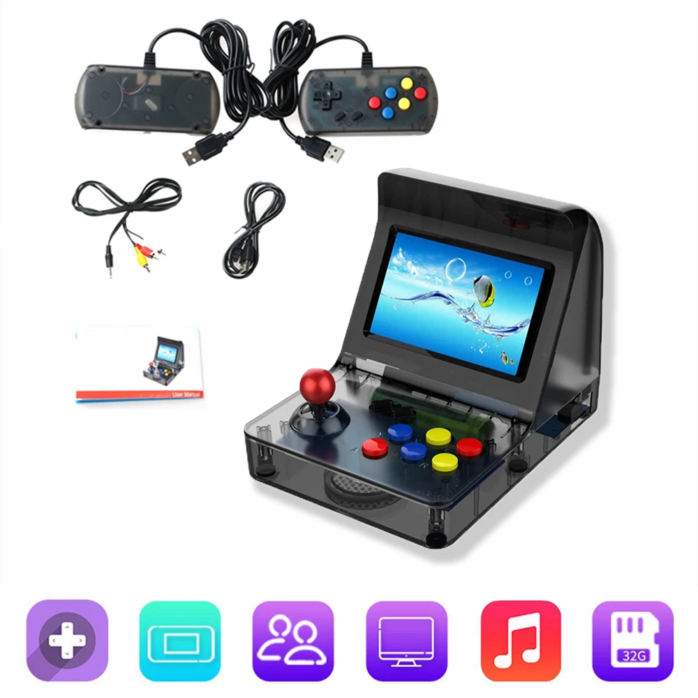 Portable Retro Mini-Game Console 4.3 inch 64bit 3000 Classic Video Games Arcade Handheld Game | Электроника