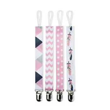 

Baby Pacifier Clip Chain Ribbon Holder Pacifier 4 Pcs Soother Clips Leash Belt Nipple Holder For Infant Feeding