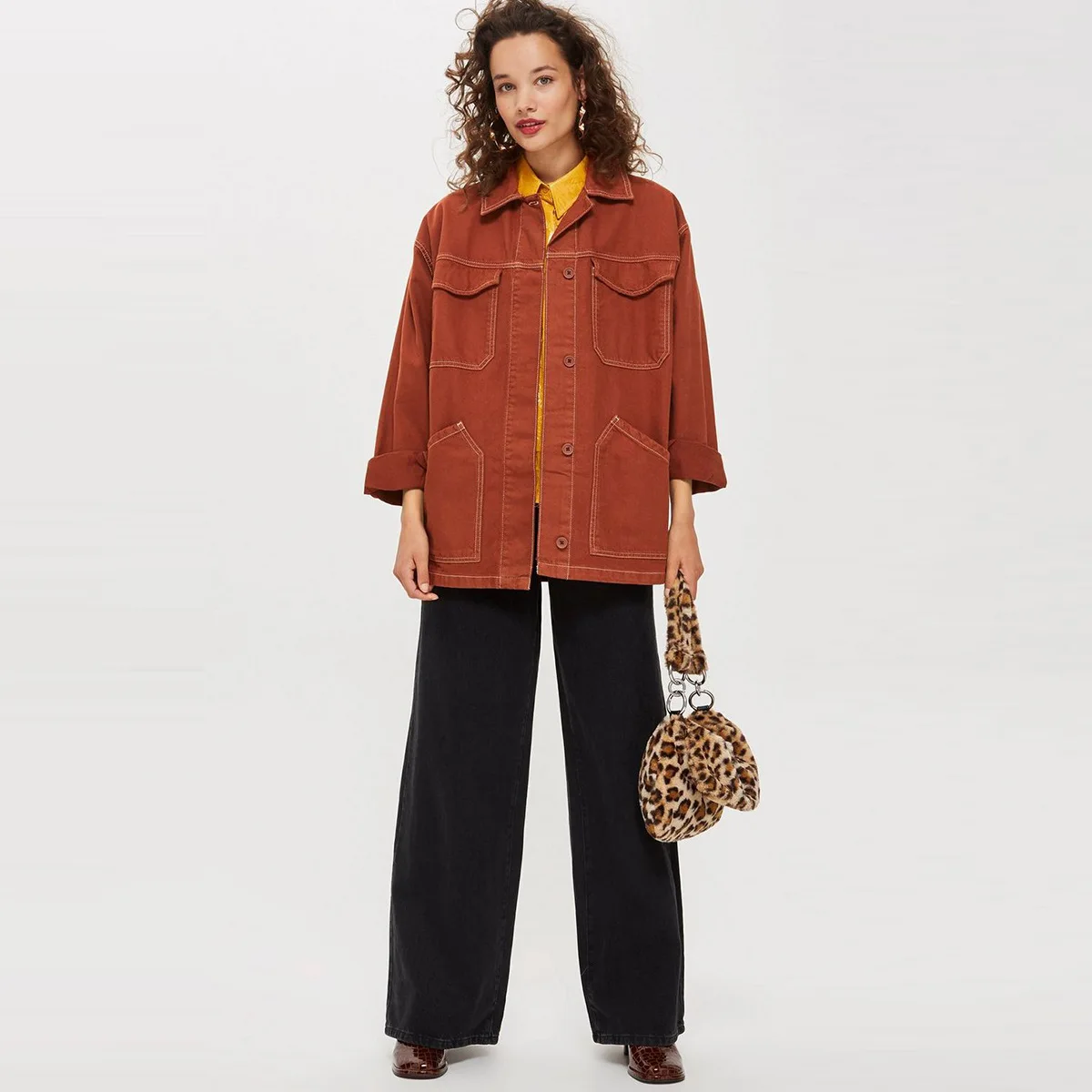 

Simple Retro Small Lapel Casual Clear Line Decorative Practical Sticker Bag Pure Color Tooling Jacket 2019 Coat Women Jackets