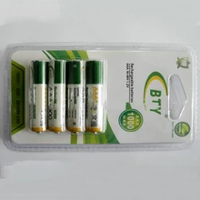 Freeshipping 4 pcs recarregável bty baterias para mp3 mp4 rádio capacidade real 1000 mah aaa ni-mh bateria 10440 bateria de célula 2016