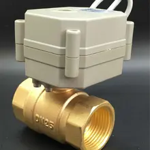Нормальный открытый/закрытый клапан TF25-B2-C AC/DC9-24V 2 провода латунь DN25 1 ''Электрический запорный клапан может вместо электромагнитного клапана