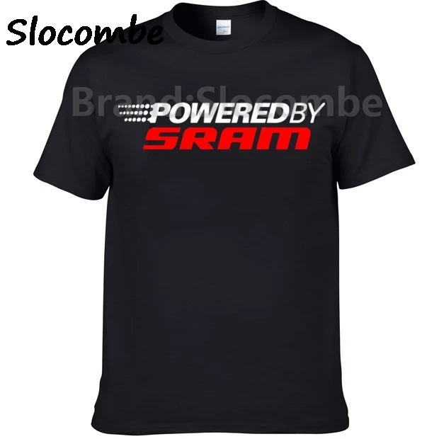 

New Men'S Powered By Sram Logo Bicycle Logo Vintage Free Shipping MEN T-SHIRT Brand Cotton Men Clothing Male Slim Fit T Shirt