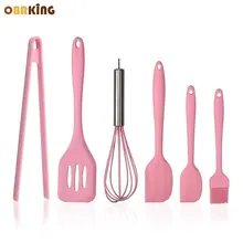 OBRKING 6 шт. набор силиконовых кухонных инструментов для приготовления яиц щетка Тернер кухонные щипцы для сыра Мучные Кондитерские изделия хлеб шпатель кухонные приспособления для выпечки