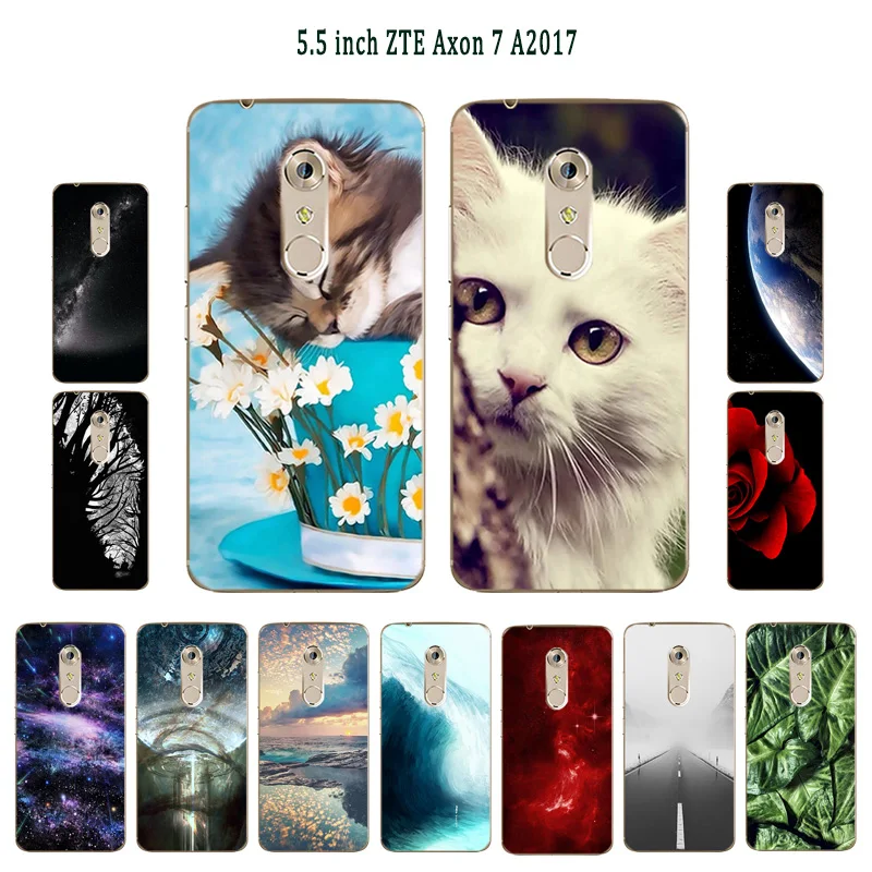 Мягкий силиконовый чехол для ZTE Axon 7 5 дюймов прозрачный ТПУ Ультратонкий