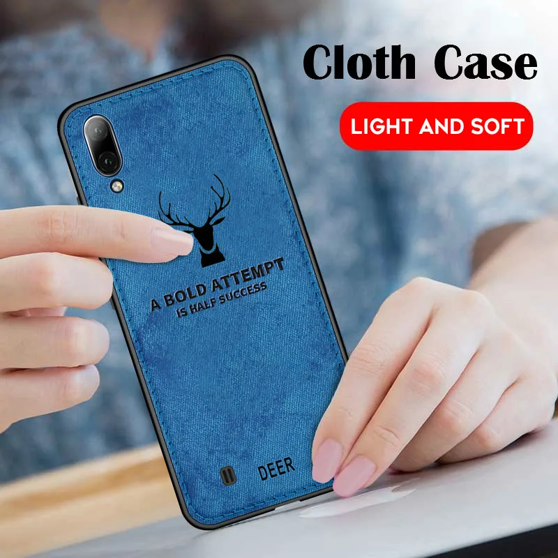 

Phone Case For Samsung Galaxy A20 A30 A40S A50 A60 A70 A80 A90 M20 M30 A6 A7 A8 2018 Deer Fabric Cloth Soft Silicone Cover Case