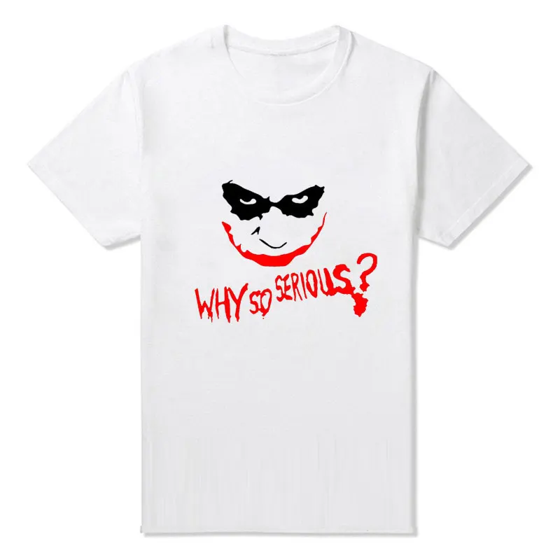 

New Fashion Joker Heath Ledger Summer T-shirt Men Casual Why So Serious Joker T Shirt Top Tees Hot Summer