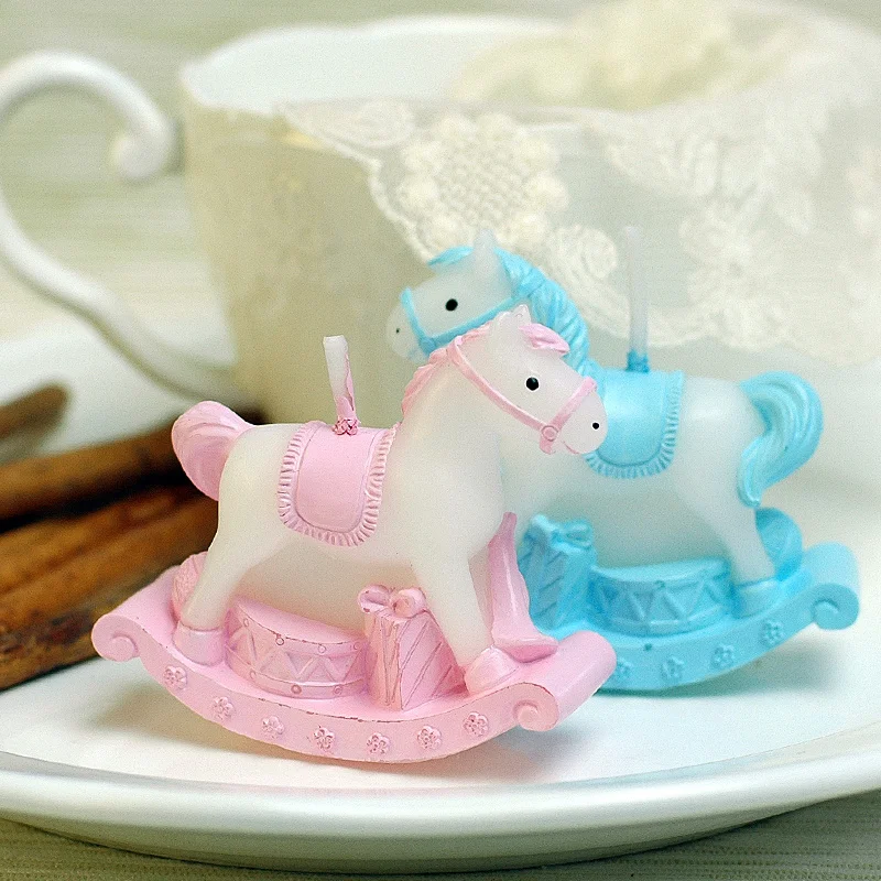 

Hot sale smokeless horse birthday party decorative candles baby shower Cake Candles wedding favors and gifts