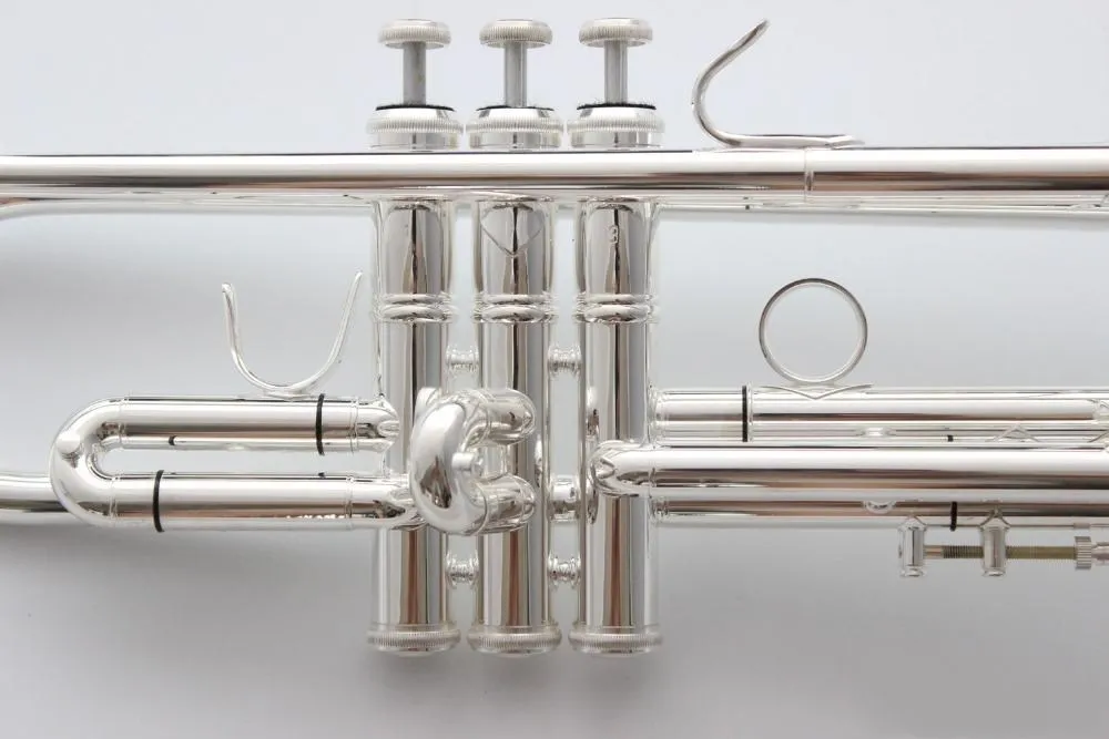 Vincent Shrotenbach Stradivarius Professional Bb BACH Trumpets LT190S-37 Silver Plated Trumpet Mouthpiece Accessories Case