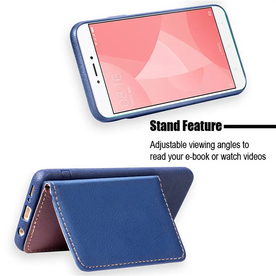 

Wallet Phone Back Case For Xiaomi Redmi 4A Note 4 4X 5A 5 Plus Note5 Pro 6A Cute Leaf Style Fundas Photo Frame Stand Cover DP05E