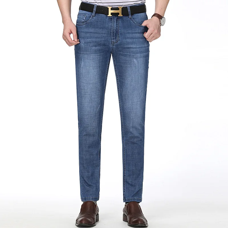 

2019 High Quality Spring And Autumn Jeans Pants Men Slim Smart Casual Pants Denim Men Pants 66375