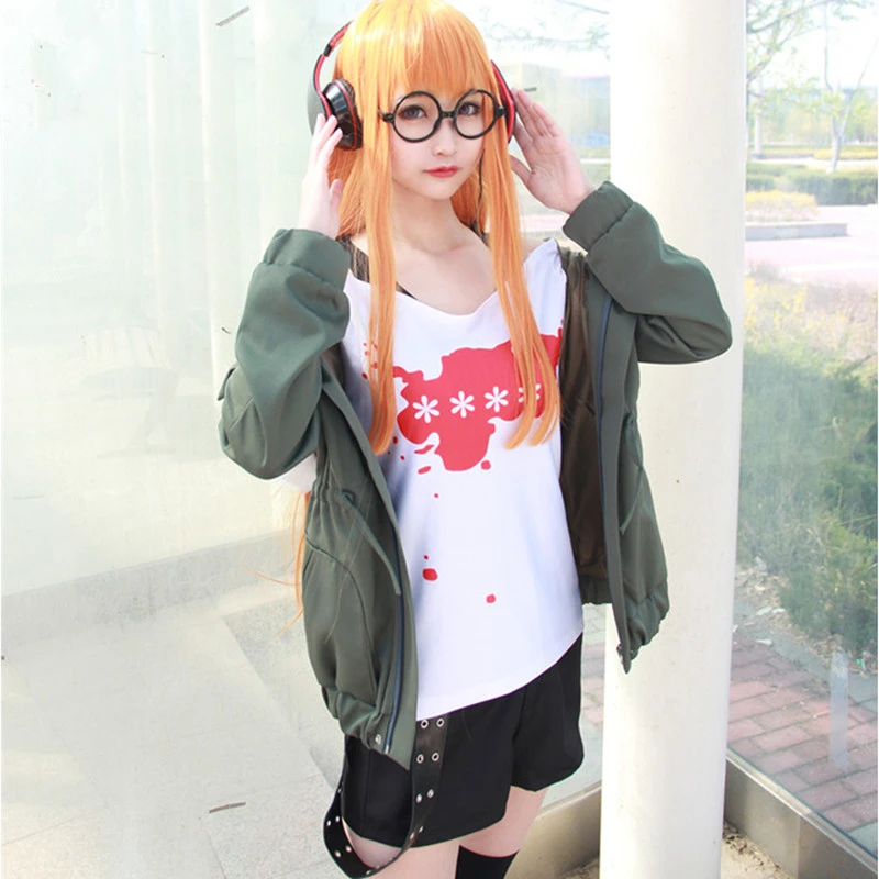 双葉さくらナビコスプレ衣装アニメペルソナ5 P5 Cos毎日服女性コスプレ衣装コート トップ パンツ ベルト メガネ 靴下 Aliexpress