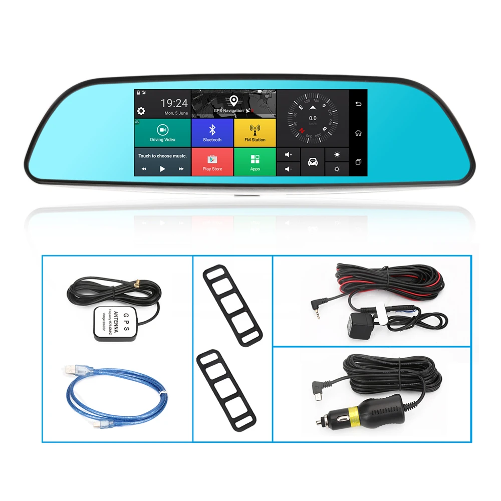 7'' HD 1080P Car Mirror Monitor DVR (7)