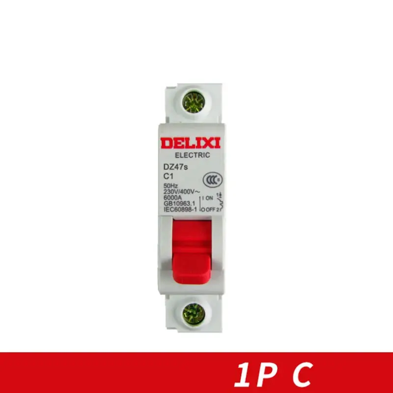Миниатюрный автоматический воздушный выключатель DELIXI MCB 1Pole C Curvers 1A 63A 2A 3A 5A 6A 10A 16A