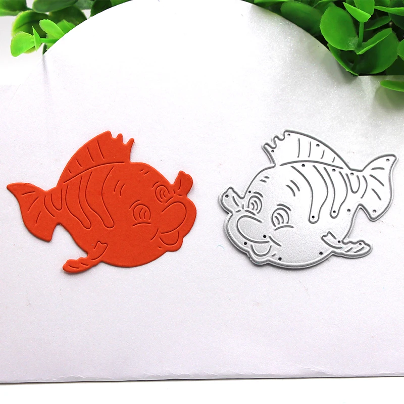 

2018 Beautiful Fish Metal Cutting Dies Stencils Template for Scrapbooking Card Album Embossing Decor DIY Metal Crafts Gift