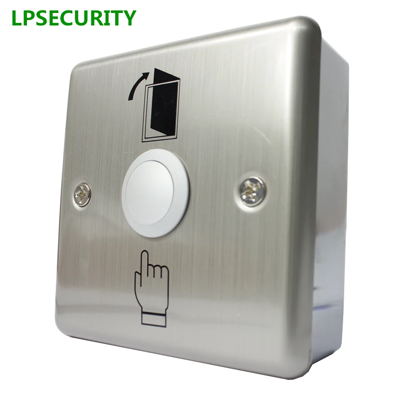 LPSECURITY дверь ворот NC без Нержавеющая сталь система контроля доступа для двери выхода кнопочным выключателем с Монтажная подставка