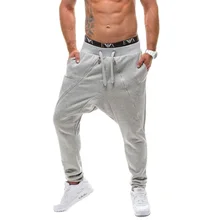 Новинка, мужские Модные обтягивающие повседневные спортивные штаны, Мужские штаны-шаровары, узкие брюки в стиле хип-хоп, Мужские штаны для бега на завязках