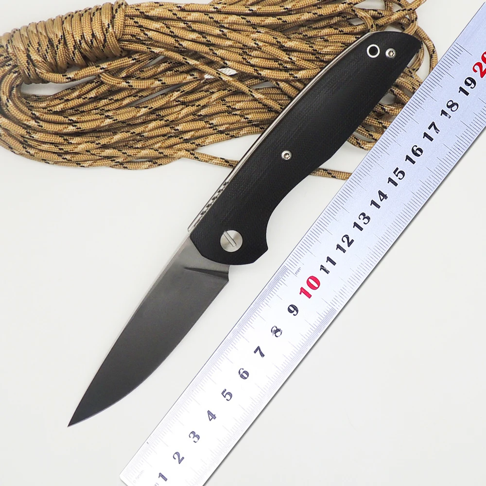 BMT F95 110 Roller D2 Blade Black G10 Handle Tactical Survival Folding Knife Ball Bearing Knife