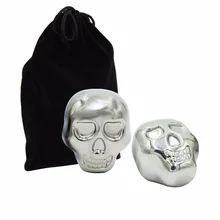 Realand отличная нержавеющая сталь череп головы кубики льда виски камни рок охладитель Чиллер для напитков вино, водка духи пивной, коктейльный