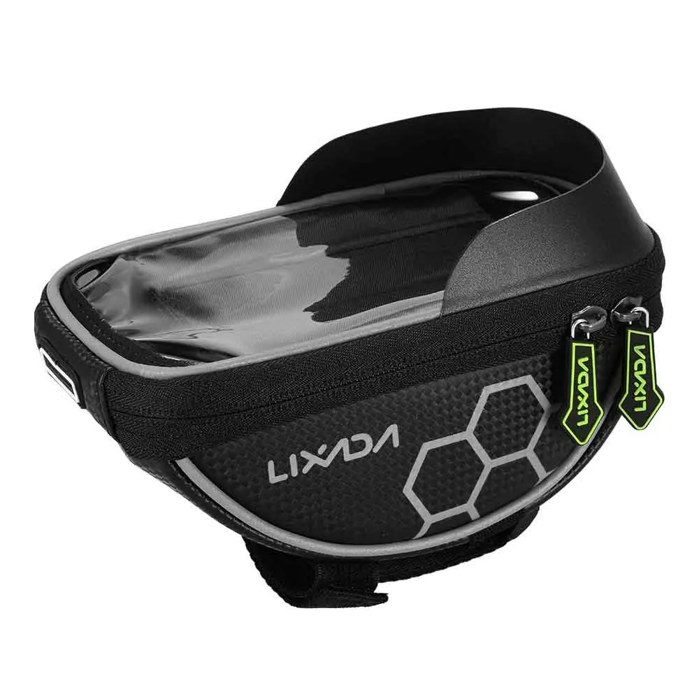 Lixada велосипедная сумка с верхней трубкой для руля сумки с сенсорным экраном держатель для мобильного телефона MTB дорожный велосипед передняя рама - Цвет: Dark Grey