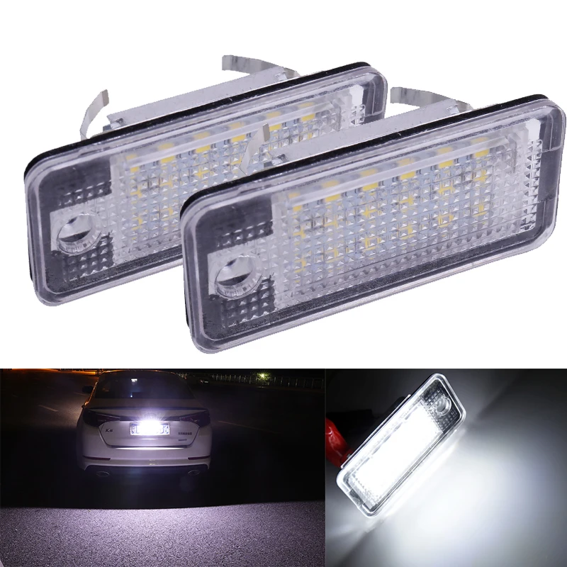 

2pcs Auto light 18 LED License Plate Light Lamp Tail Light Fit for AUDI LED Cabriolet 08-09 Error Free 12V