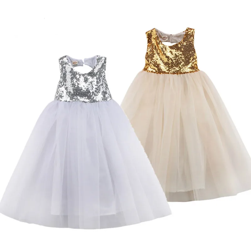 2018 Latest Children's Wear Toddler Infant Pageant Flower Girl Dress Wedding Bridesmaid Gown Formal Occasion Sequin 2-8T | Детская