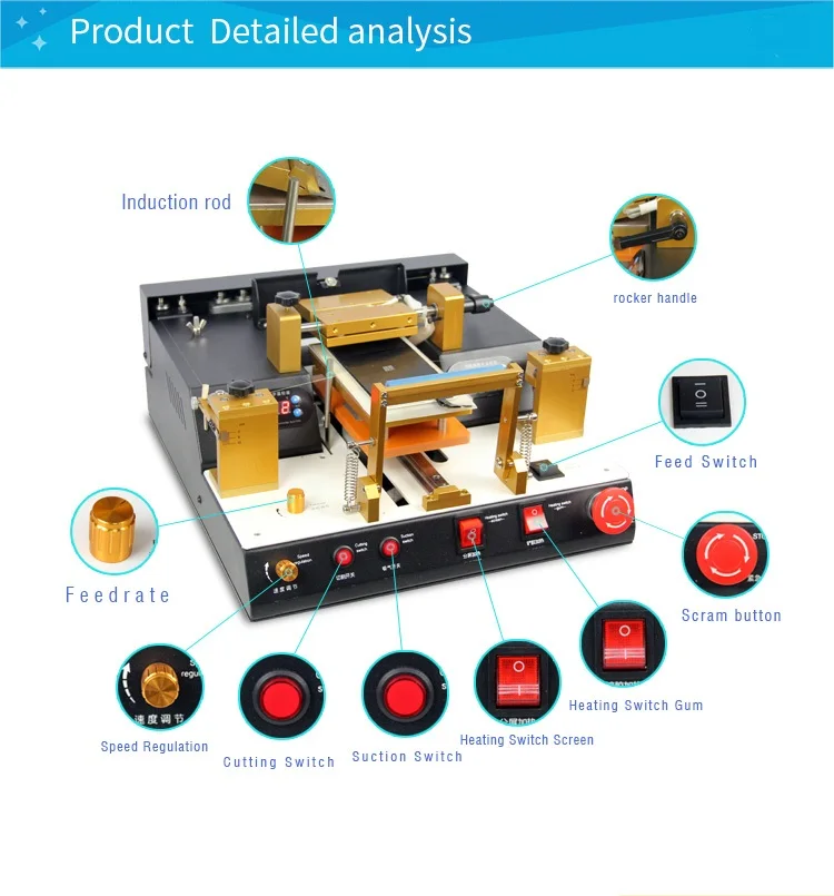 US $1.088.70 LY 948V4 Full Automatic Digital Platform Heating Plate For LCD Screen Separator Machine With Glue Polarizer Separating Fun