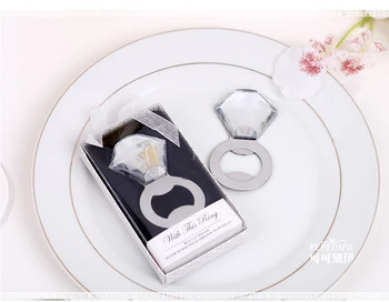 

Factory directly sale Wedding favor 100PCS/LOT gift raffle birthday diamond ring beer bottle opener Favors