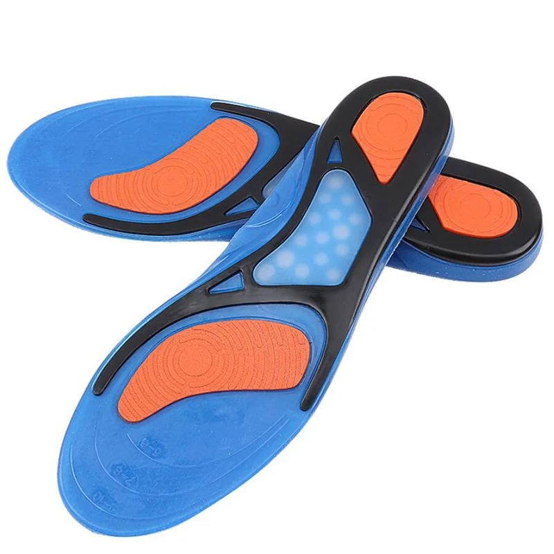 JUP3 Pairs Silicon Gel Can be Cut Insoles Shock Absorption Soft Comfortable Insole Men Women SportsMale Elastic Shock Absorption