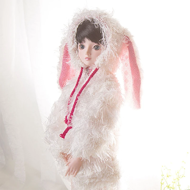 BDCOLE Made Lovely Cute Snow White Color Plush Rabbit Coat Clothes For 1 3 SD BJD Dolls And Teddy Pattern Dress 55 63cm Doll In Accessories From BDCOLE Made Lovely Cute Snow White Color Plush Rabbit Coat Clothes For 1 3 SD BJD Dolls And Teddy Pattern Dress 55 63cm Doll In Accessories From
