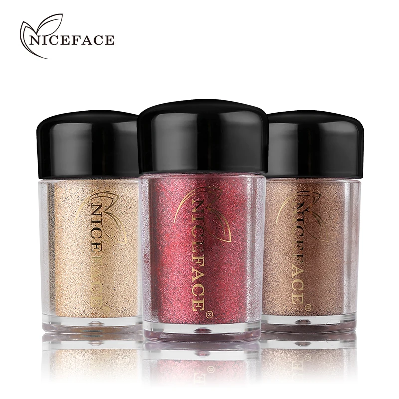 

NICEFACE Pro Sparking Eyeshadow Loose Powder Diamond Glitter Shimmer High Pigment Eyeshadow Powder Makeup Beauty Eyes Shadow